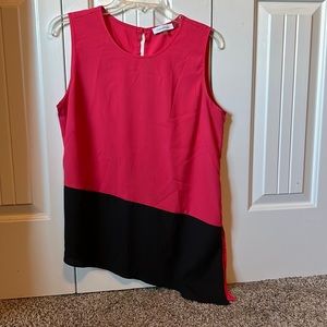 Calvin Klein Asymmetrical women’s sleeveless blouse size M
